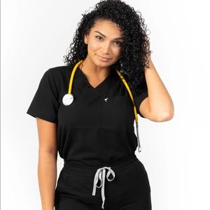 Mim Scrubs Black Scrub Top